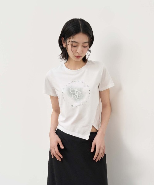 【GENERAL IDEA】Silket Cotton アンバランス半袖Tシャツ GENERAL IDEA/ジェネラルアイディア unbalance silket span