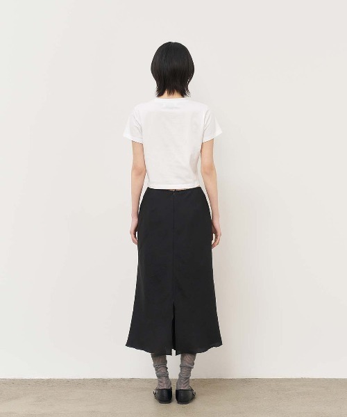 GENERAL IDEA（ジェネラルアイデア）の「GENERAL IDEA/ジェネラルアイディア unbalance silket span artwork half t-shirts Tシャツ（Tシャツ/カットソー・レディース・カーキ/ブラック/ホワイト・S/M/L）」の15枚目の写真