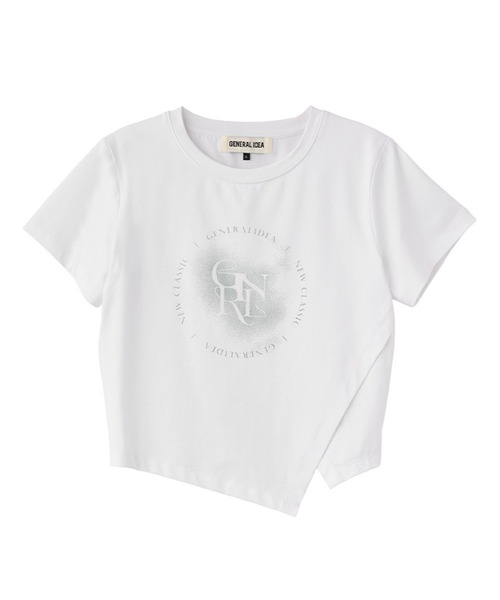 GENERAL IDEA（ジェネラルアイデア）の「GENERAL IDEA/ジェネラルアイディア unbalance silket span artwork half t-shirts Tシャツ（Tシャツ/カットソー・レディース・カーキ/ブラック/ホワイト・S/M/L）」の4枚目の写真