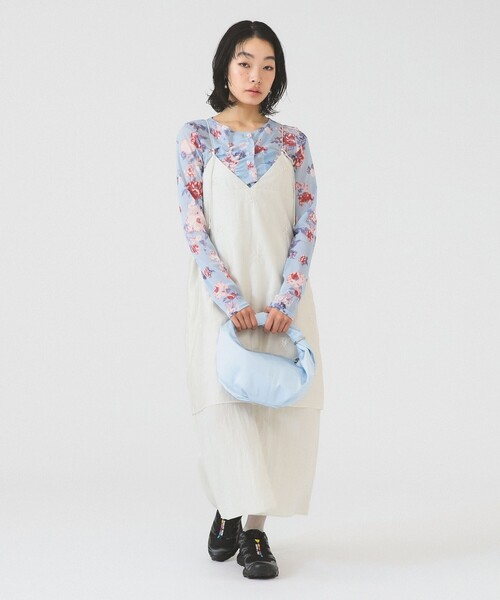 Ray BEAMS(レイビームス)の「ビーズ 刺繍 キャミ ワンピース(ワンピース・レディース・ホワイト系その他6/ブラック・0/1)」の2枚目の写真