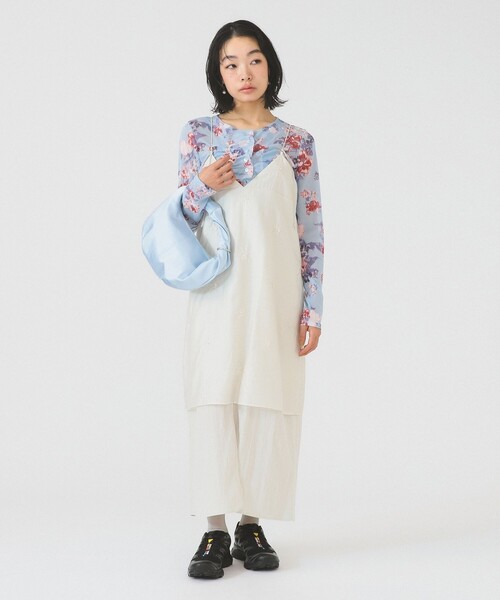 Ray BEAMS(レイビームス)の「ビーズ 刺繍 キャミ ワンピース(ワンピース・レディース・ホワイト系その他6/ブラック・0/1)」の3枚目の写真