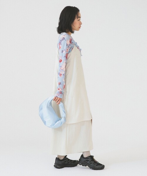 Ray BEAMS(レイビームス)の「ビーズ 刺繍 キャミ ワンピース(ワンピース・レディース・ホワイト系その他6/ブラック・0/1)」の4枚目の写真