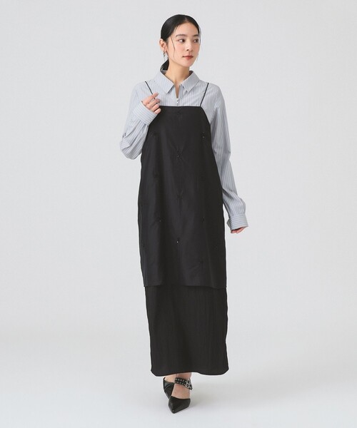 Ray BEAMS(レイビームス)の「ビーズ 刺繍 キャミ ワンピース(ワンピース・レディース・ホワイト系その他6/ブラック・0/1)」の8枚目の写真