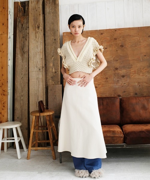 LEINWÄNDE ニットベスト leinwande（ラインヴァンド） ベスト ジレ Landscape Intarsia Knit