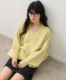 NOGLE（ノグル）の「【NOGLE ノグル】深Vネックルーズリブニット（ニット/セーター）」