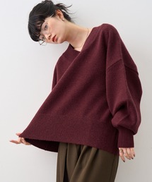 NOGLE（ノグル）の「【NOGLE ノグル】深Vネックルーズリブニット（ニット/セーター）」