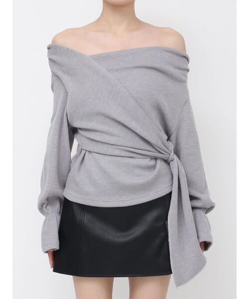 EATME(イートミー)の「クロスカシュクールTOP(Tシャツ/カットソー・レディース・グレー/ブラック/ワイン・FREE)」の21枚目の写真