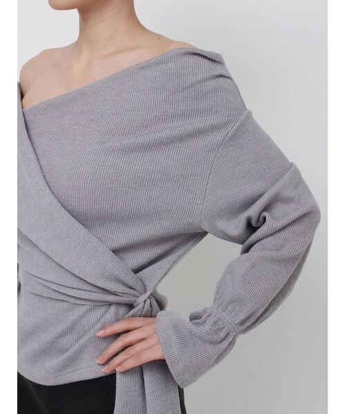 EATME(イートミー)の「クロスカシュクールTOP(Tシャツ/カットソー・レディース・グレー/ブラック/ワイン・FREE)」の17枚目の写真