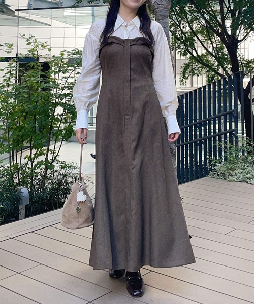 mysty woman（ミスティウーマン）の「シャツドッキングワンピース　582487（ワンピース・レディース・グレー/ブラウン/モカ/ダークブラウン・FREE）」の18枚目の写真