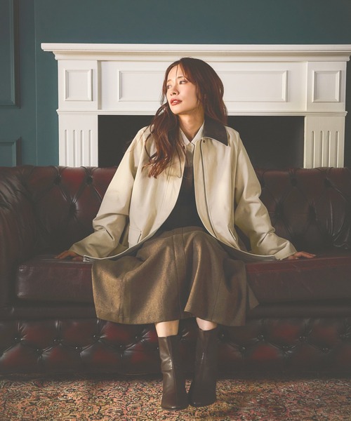 mysty woman（ミスティウーマン）の「シャツドッキングワンピース　582487（ワンピース・レディース・グレー/ブラウン/モカ/ダークブラウン・FREE）」の8枚目の写真