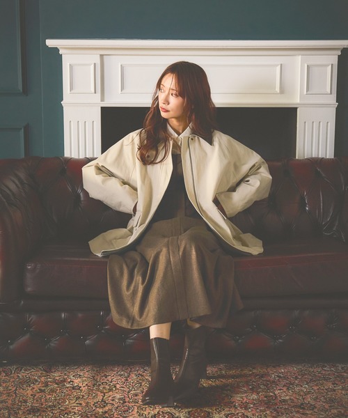 mysty woman（ミスティウーマン）の「シャツドッキングワンピース　582487（ワンピース・レディース・グレー/ブラウン/モカ/ダークブラウン・FREE）」の9枚目の写真