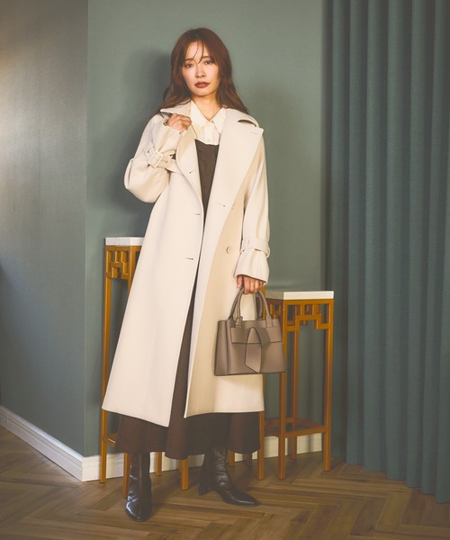 mysty woman（ミスティウーマン）の「シャツドッキングワンピース　582487（ワンピース・レディース・グレー/ブラウン/モカ/ダークブラウン・FREE）」の12枚目の写真