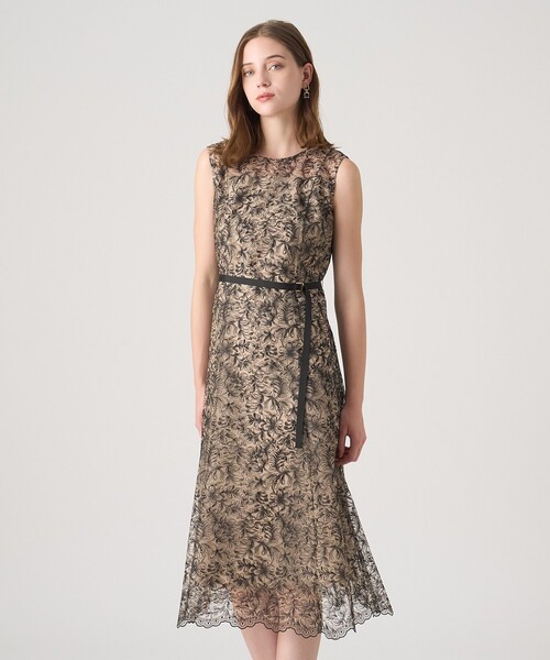 レースフラワーチュールフレア ワンピース（ドレス）｜ANAYI（アナイ