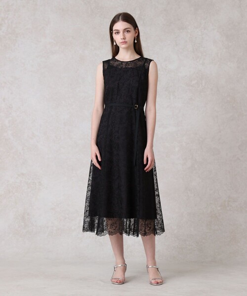 レースフラワーチュールフレア ワンピース（ドレス）｜ANAYI（アナイ