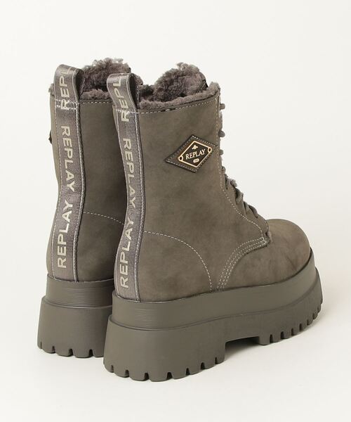 REPLAY（リプレイ）の「厚底レースアップブーツ（ブーツ・レディース・グレー/ベージュ・35/40/39/38/37/36）」の7枚目の写真