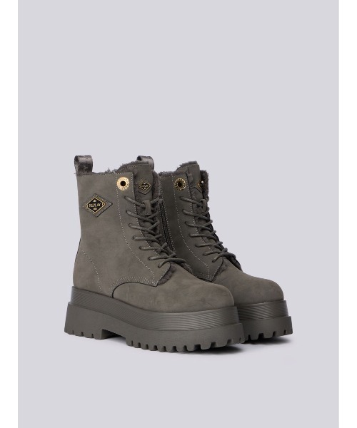 REPLAY（リプレイ）の「厚底レースアップブーツ（ブーツ・レディース・グレー/ベージュ・35/40/39/38/37/36）」の3枚目の写真