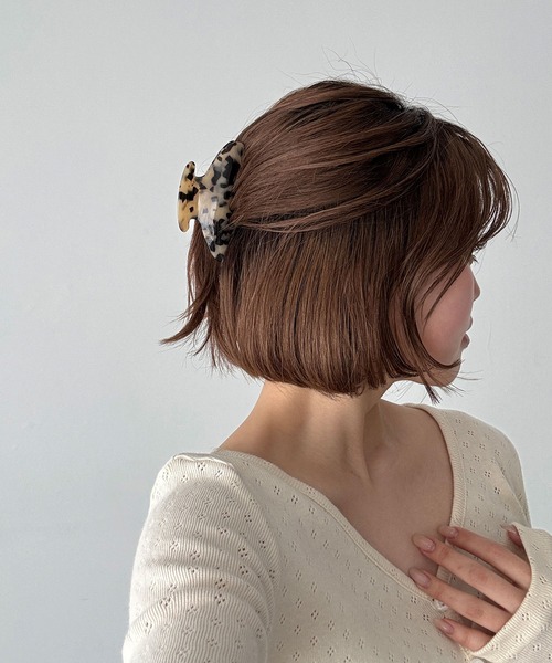 CANAL JEAN(キャナルジーン)の「Pt ラウンドヘアクリップ(バレッタ/ヘアクリップ・レディース・ブラウン/ベージュ系その他/オリーブ・ONE SIZE)」の11枚目の写真