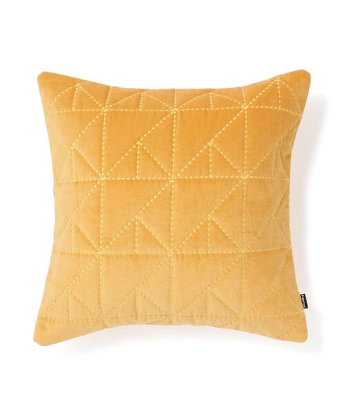 セール】ジオメトリックキルト クッションカバー 45×45 イエロー（049