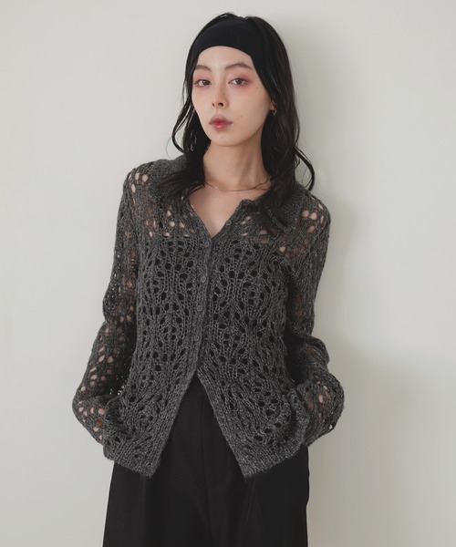 【完売品】SINSSニットポロカーディガン Knit polo cardigan / ニットポロカーディガン（カーディガン