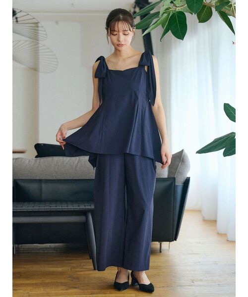 TONAL(トーナル)の「ビスチェコンビネゾン(つなぎ/オールインワン・レディース・ネイビー/ベージュ・MEDIUM)」の11枚目の写真