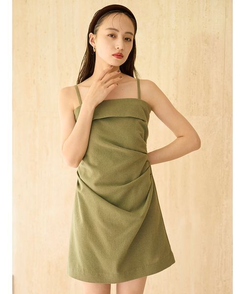 SNIDEL（スナイデル）の「ウールベアミニワンピース（ワンピース・レディース・グレー/オリーブ/ブラウン・0/1）」の3枚目の写真