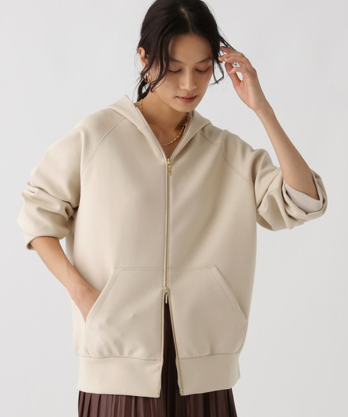 Elura(エルーラ)の「大人リュクスジップパーカー/590100(パーカー・レディース・ライトベージュ/ダークブラウン/ライトグレー/オフホワイト・MEDIUM/SMALL)」の12枚目の写真