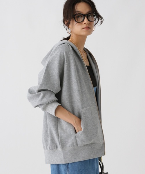 Elura(エルーラ)の「大人リュクスジップパーカー/590100(パーカー・レディース・ライトベージュ/ダークブラウン/ライトグレー/オフホワイト・MEDIUM/SMALL)」の8枚目の写真