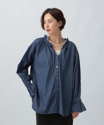 LEPSIM | デニムフリルブラウス　579702(シャツ/ブラウス)
