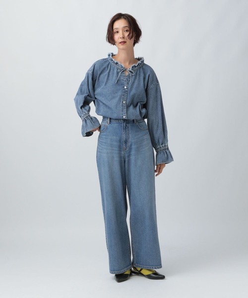 デニムフリルブラウス 579702（シャツ/ブラウス）｜LEPSIM（レプシィム