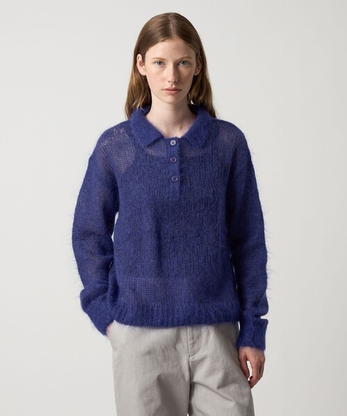 WANDERUNG × Steven Alan＞ MOHIAR MIX POLOKNIT/ニット（ニット