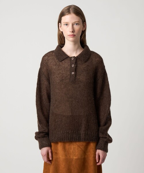 WANDERUNG × Steven Alan＞ MOHIAR MIX POLOKNIT/ニット（ニット