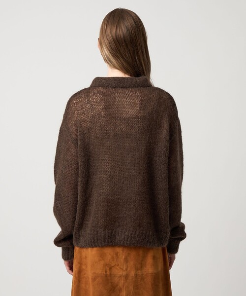 WANDERUNG × Steven Alan＞ MOHIAR MIX POLOKNIT/ニット（ニット