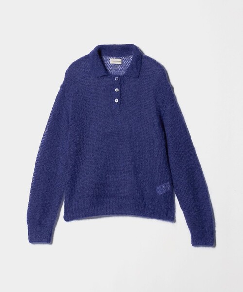 Steven Alan（スティーブンアラン）の「＜WANDERUNG × Steven Alan＞ MOHIAR MIX POLOKNIT/ニット（ニット/セーター・レディース・ダークブラウン/パープル/グレー系/オフホワイト・FREE）」の16枚目の写真