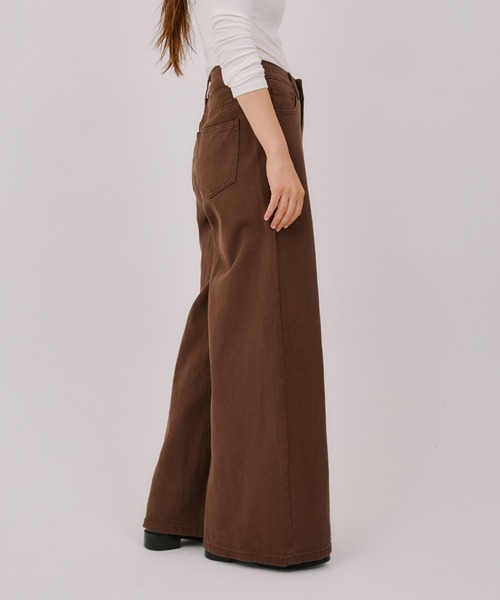 LIENCOEUR(リアンクール)の「ソフトフレアストレートデニム(デニムパンツ・レディース・ブラック/ブラウン/アイボリー・FREE)」の18枚目の写真