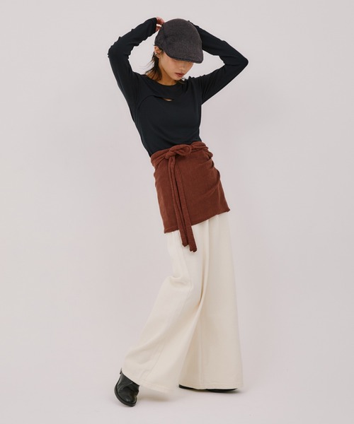 LIENCOEUR(リアンクール)の「ソフトフレアストレートデニム(デニムパンツ・レディース・ブラック/ブラウン/アイボリー・FREE)」の14枚目の写真