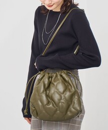 coen（コーエン）の「レザーライクキルト巾着ショルダーバッグ（ショルダーバッグ）」