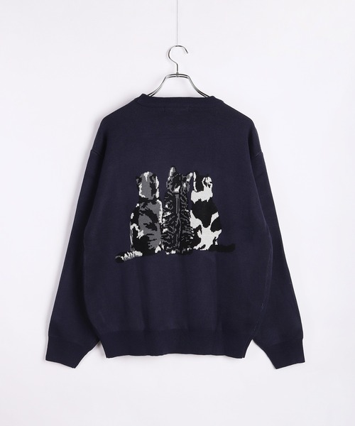 WESTSEA（ウエストシー）の「アニマル ジャガードニット 長袖（ニット/セーター・メンズ・ブラック/ネイビー/ホワイト/ブラウン・M/L）」の21枚目の写真