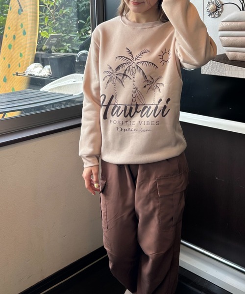 セール】ハワイアンパームプリント スウェット（スウェット）｜Loco