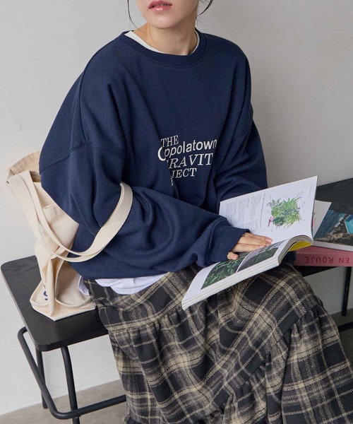 CHAN ME（チャンミ）の「チェック柄ティアードスカート（スカート・レディース・ネイビー/ブラウン・MEDIUM/LARGE/X-LARGE）」の8枚目の写真