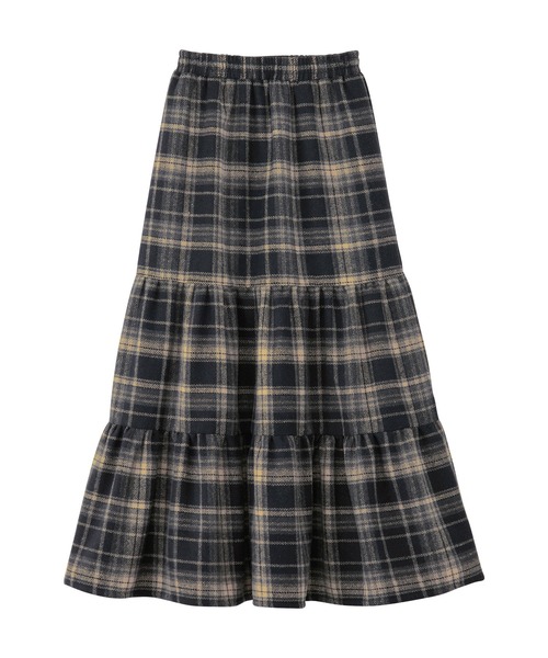 CHAN ME（チャンミ）の「チェック柄ティアードスカート（スカート・レディース・ネイビー/ブラウン・MEDIUM/LARGE/X-LARGE）」の18枚目の写真