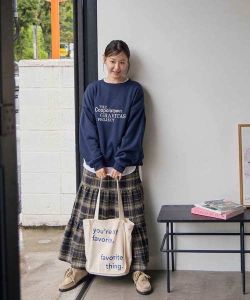 CHAN ME（チャンミ）の「チェック柄ティアードスカート（スカート・レディース・ネイビー/ブラウン・MEDIUM/LARGE/X-LARGE）」の20枚目の写真