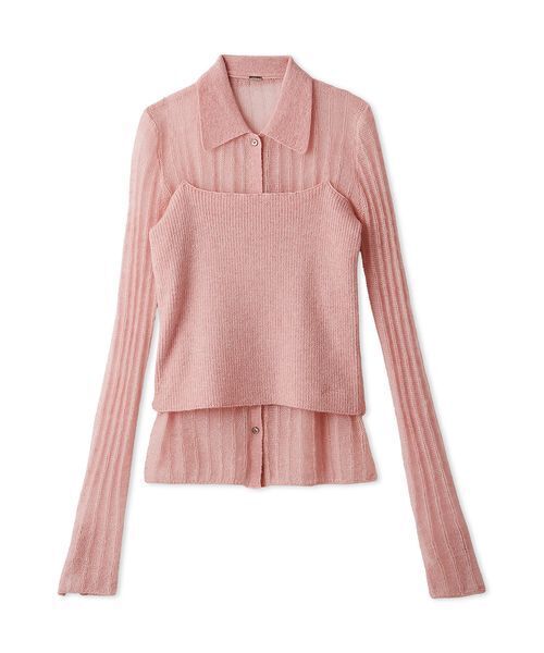 MilaOwen ポロ襟ワイドリブベアSETモヘアニット Mila Owen（ミラオーウェン）の「【セットアイテム】ポロ襟