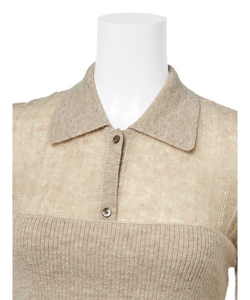 Mila Owen（ミラオーウェン）の「【セットアイテム】ポロ襟ワイドリブ