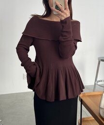 CAPRICIEUX LE'MAGE | フレアボートネックニット(ニット/セーター)