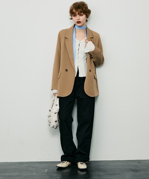 uyu.(ウユ)の「ワイドレッグデニム(デニムパンツ・レディース・ブラック・M/S)」の12枚目の写真