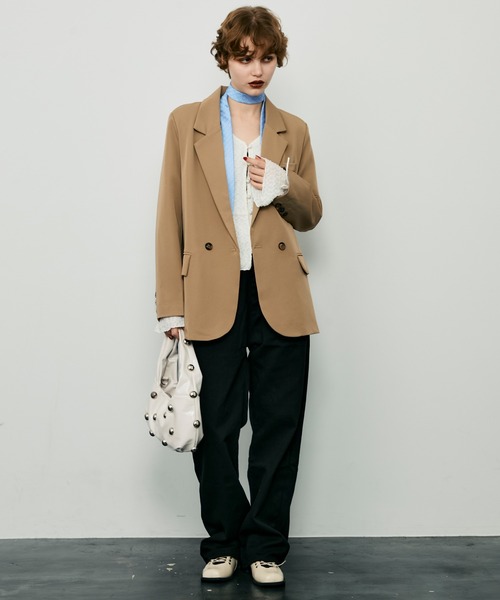 uyu.(ウユ)の「ワイドレッグデニム(デニムパンツ・レディース・ブラック・M/S)」の13枚目の写真