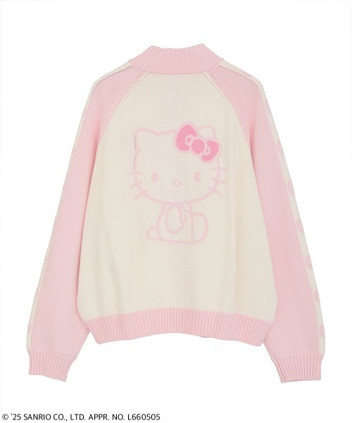 Candy Stripper(キャンディストリッパー)の「【HELLO KITTY】RIBBON KNIT ジャンパー(ニット/セーター・レディース・ブラック/ピンク・FREE)」の1枚目の写真