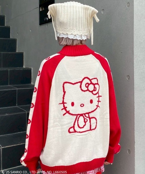 Candy Stripper(キャンディストリッパー)の「【HELLO KITTY】RIBBON KNIT ジャンパー(ニット/セーター・レディース・ブラック/ピンク・FREE)」の11枚目の写真