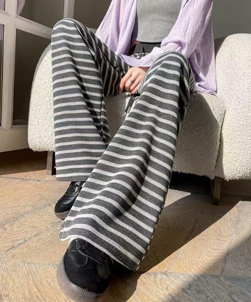 GEMEDA（ジェメダ）の「モノトーンボーダーワイドパンツ（その他パンツ・レディース・ブラック×ホワイト/グレー/ダークグレー/ベージュ・M）」の21枚目の写真