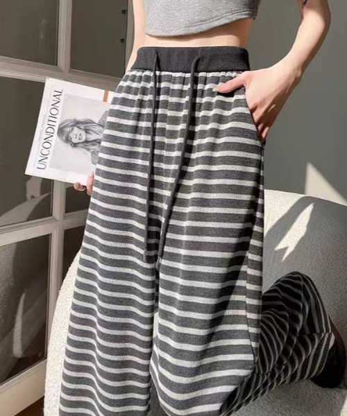 GEMEDA（ジェメダ）の「モノトーンボーダーワイドパンツ（その他パンツ・レディース・ブラック×ホワイト/グレー/ダークグレー/ベージュ・M）」の20枚目の写真